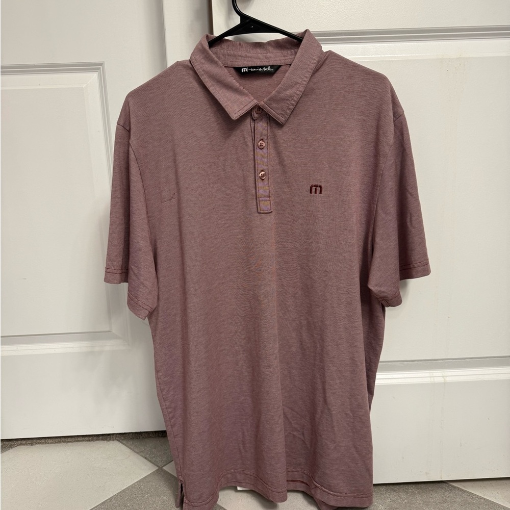 Travis Mathew Dusty Rose Polo Shirt